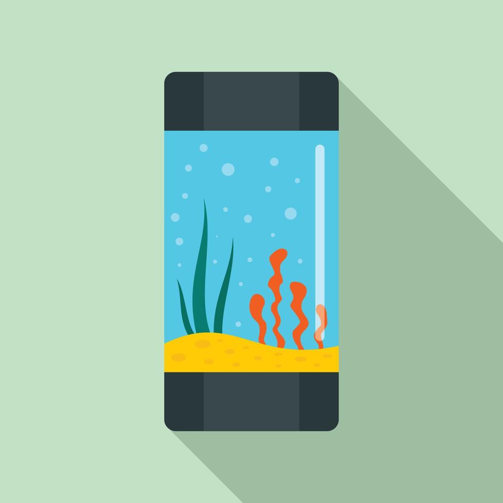 Aquarium tube icon, flat style vector