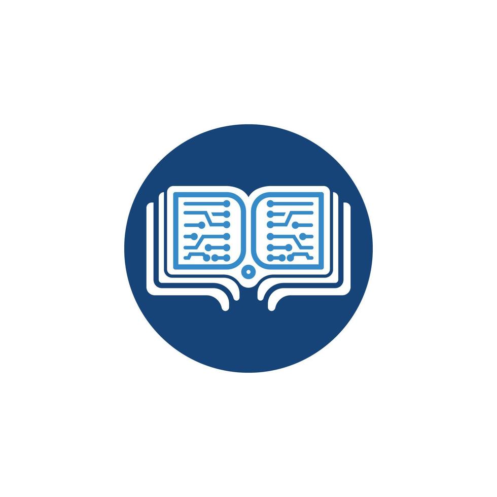 Digital book logo icon technology vector