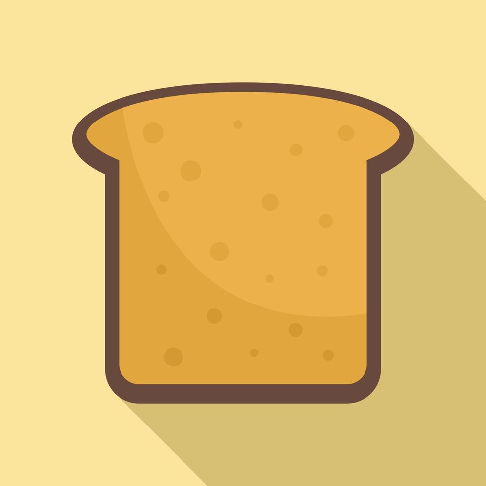 Toast icon, flat style vector