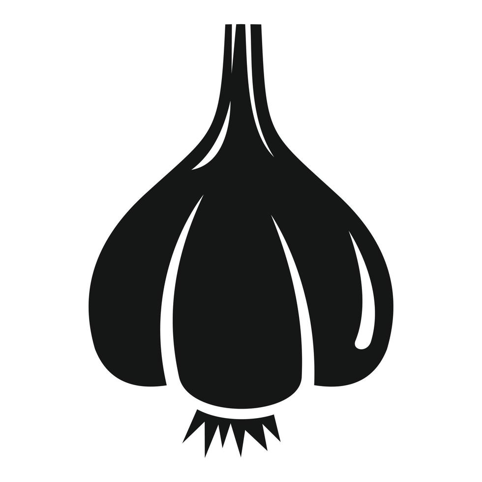 icono de ajo, estilo simple vector