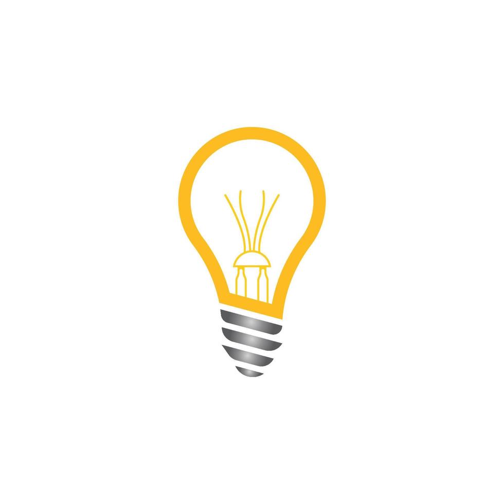 Light bulb symbol icon illustration vector