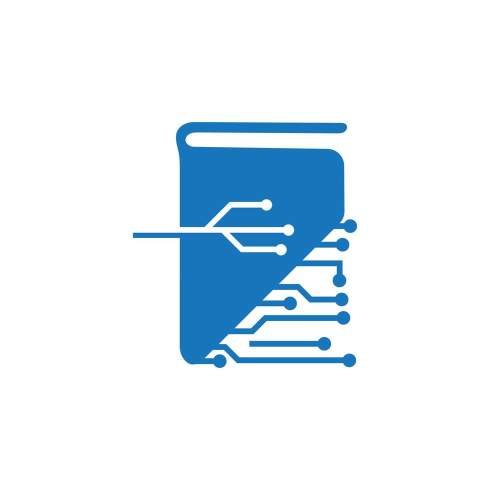 Digital book logo icon technology vector