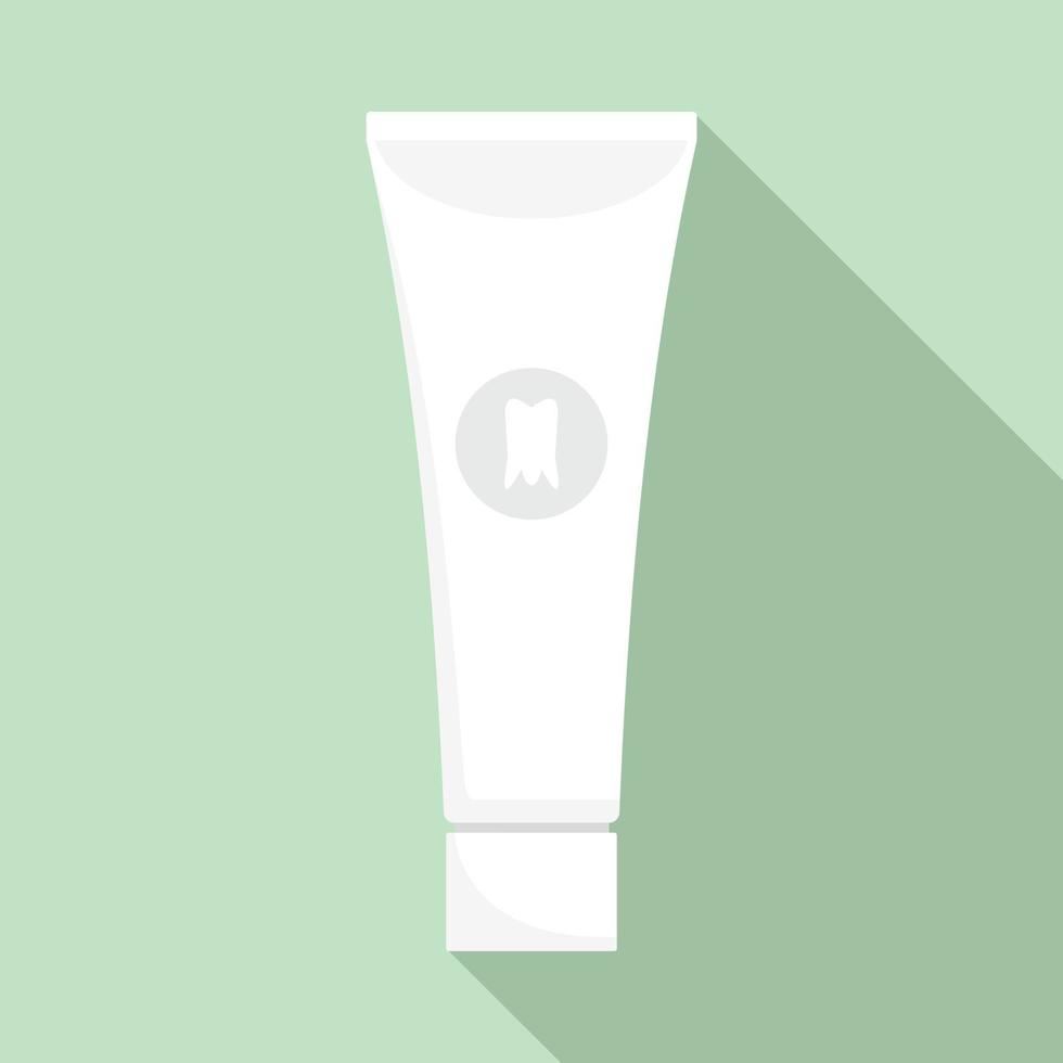 Whitening toothpaste icon, flat style vector