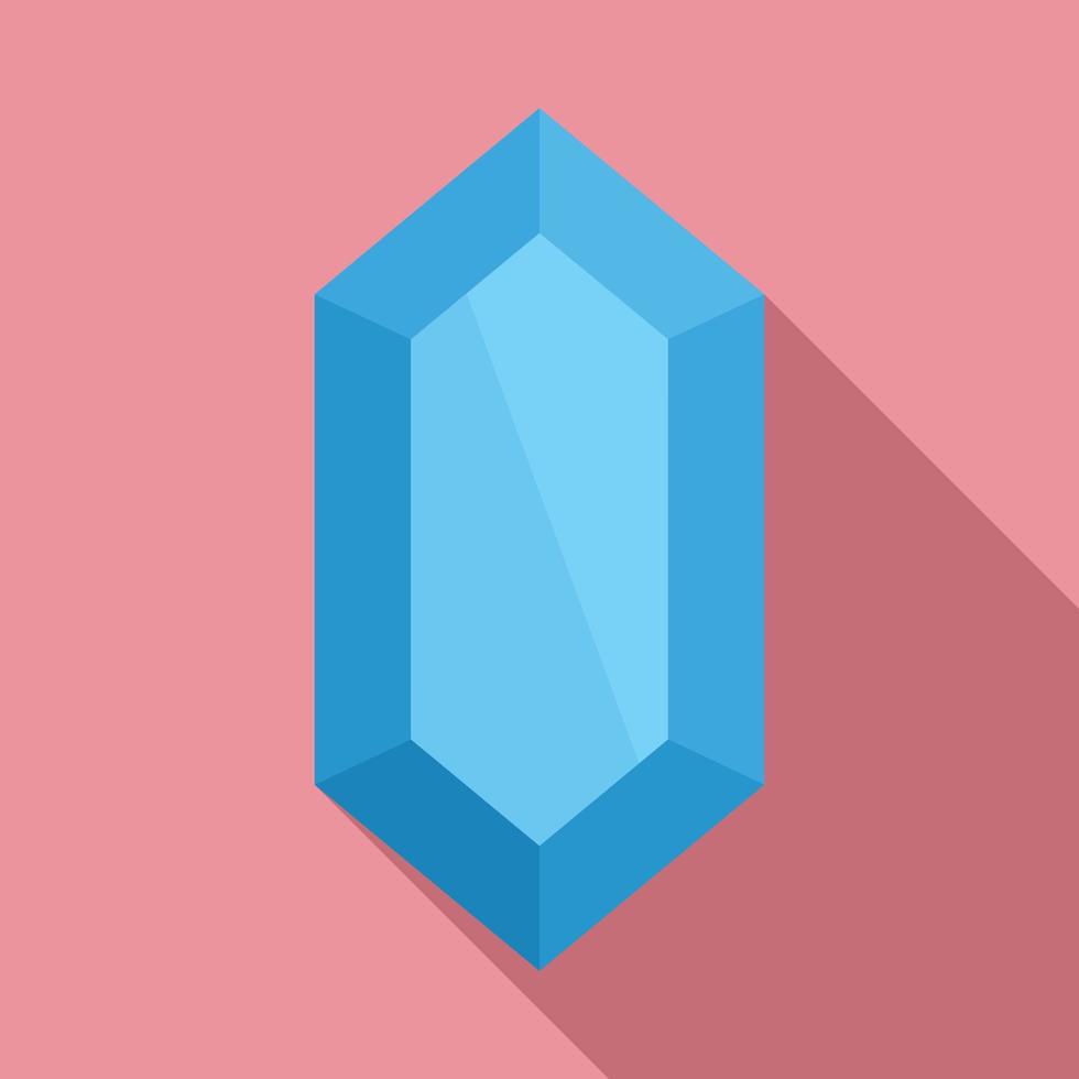 Amethyst jewel icon, flat style vector