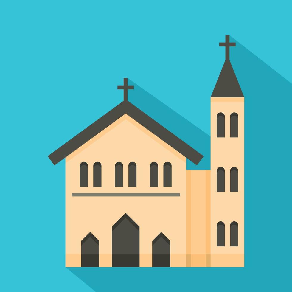 icono de la iglesia, estilo plano vector