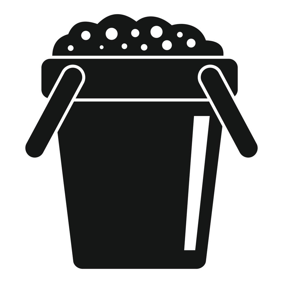 Soil bucket icon, simple style vector