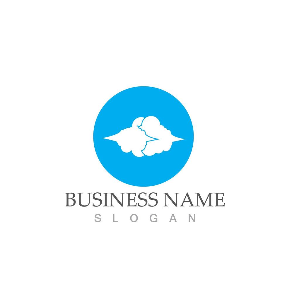 Cloud template icon vector
