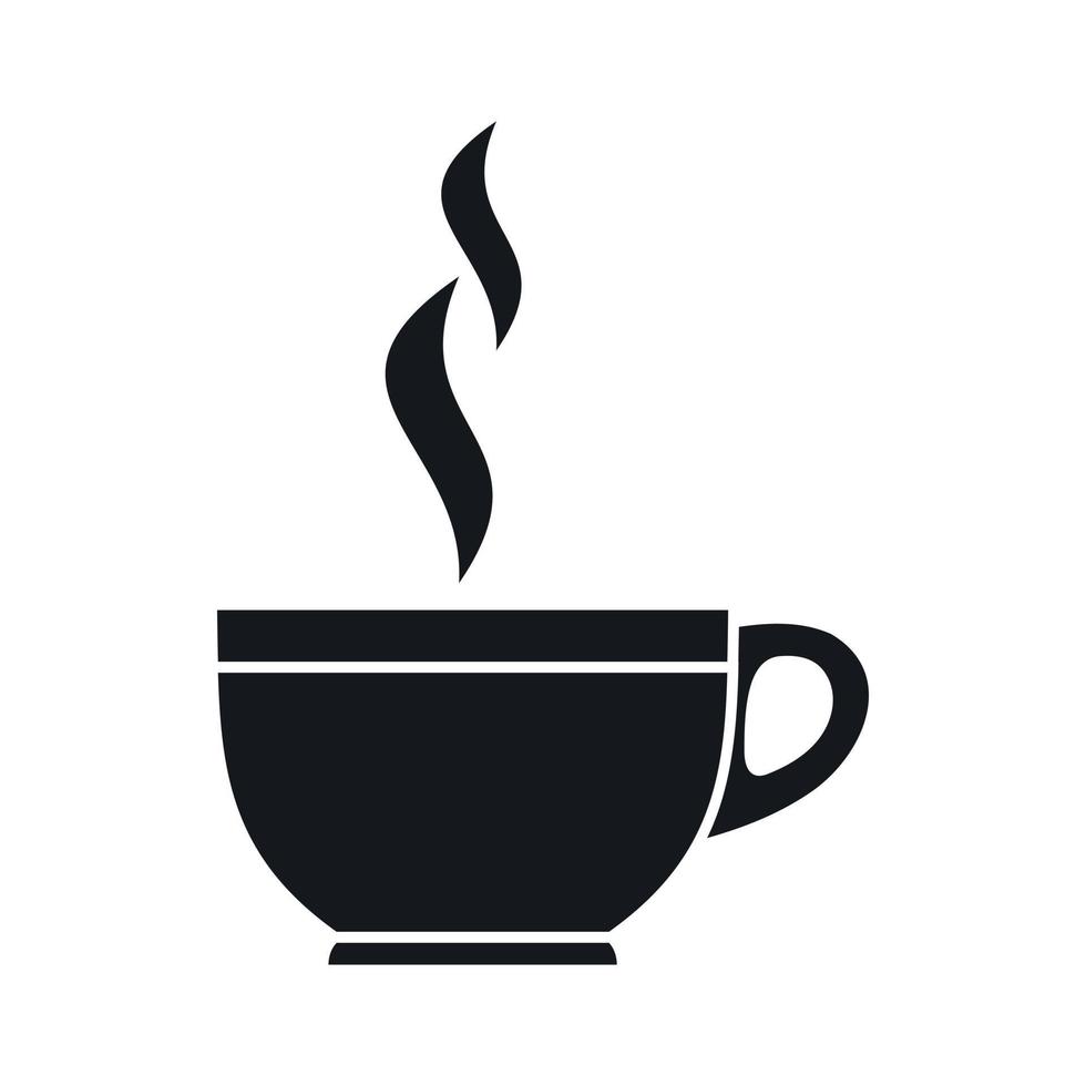 taza de vidrio de icono de té, estilo simple vector