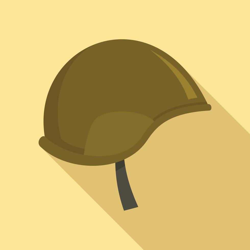 Special force helmet icon, flat style vector