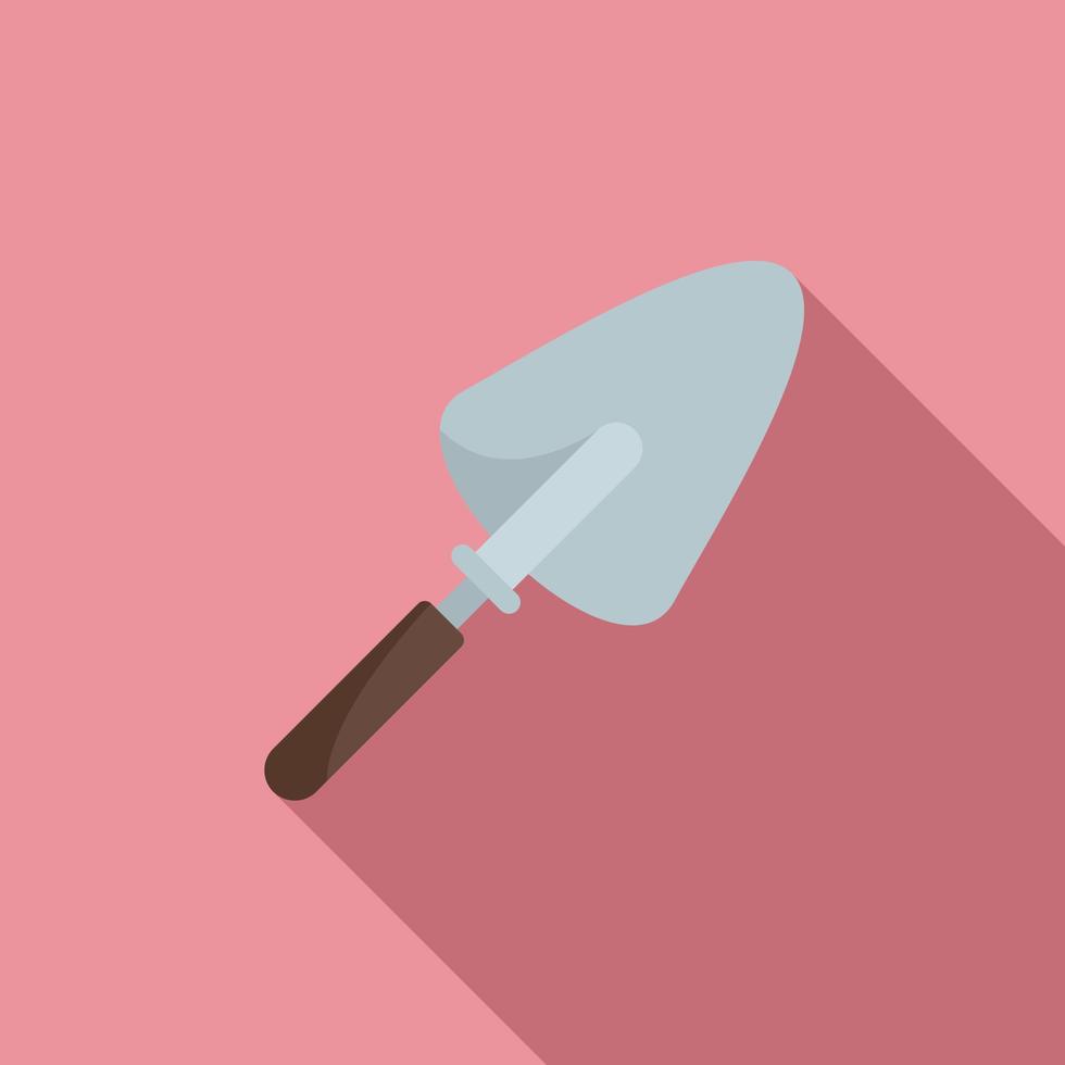 Hand trowel icon, flat style vector