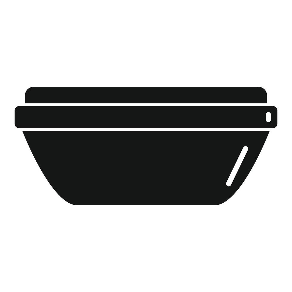 icono de placa de cocina de almacenamiento, estilo simple vector