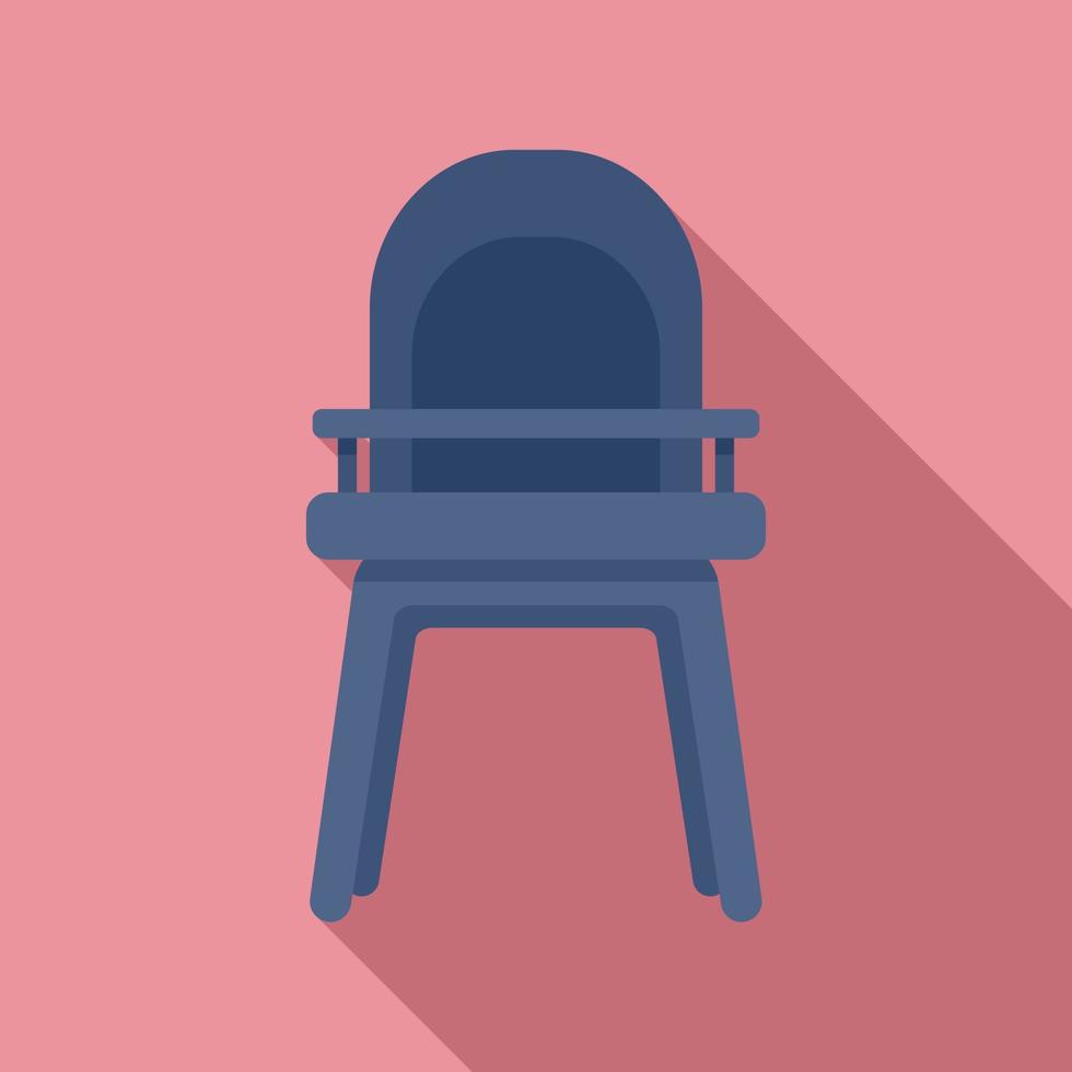 Newborn feeding chair icon, flat style vector