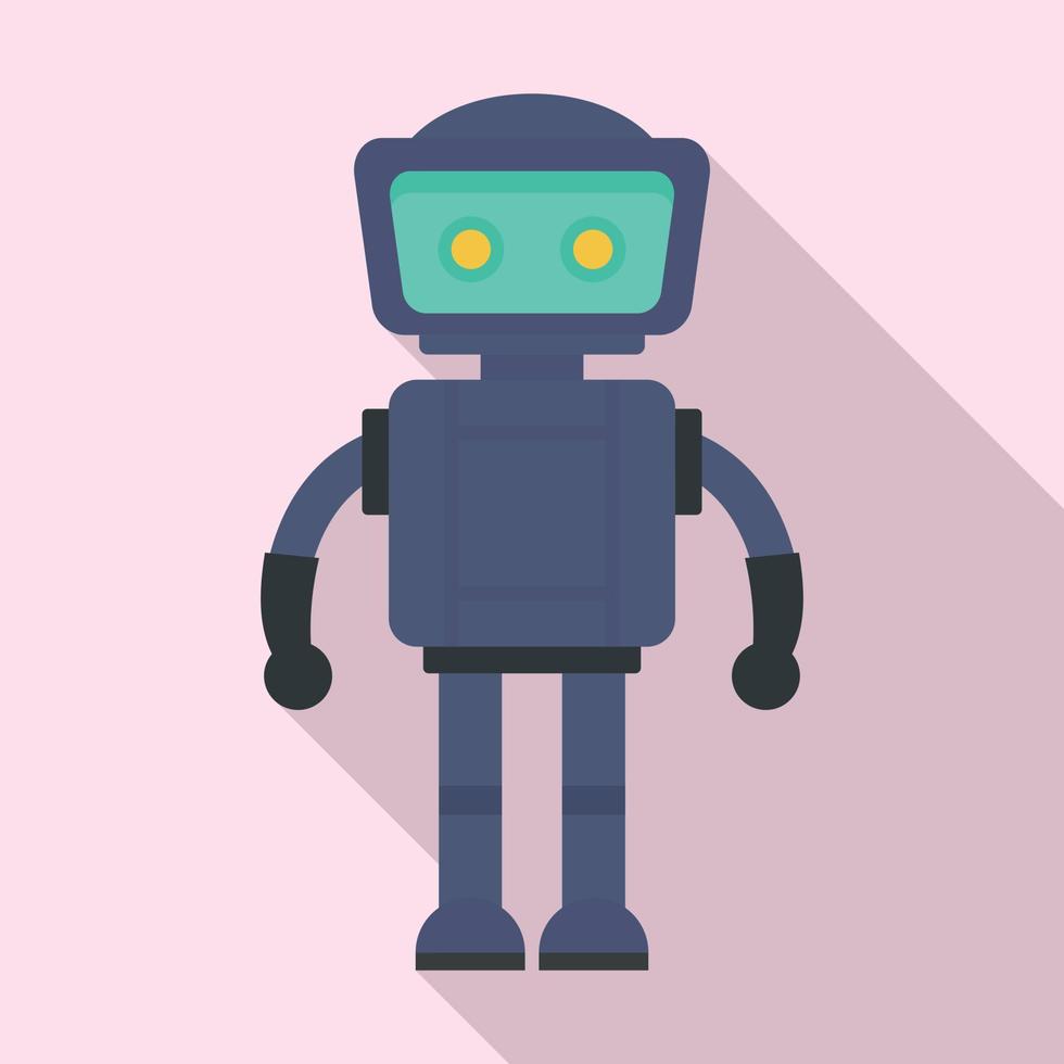 icono de robot bot, estilo plano vector