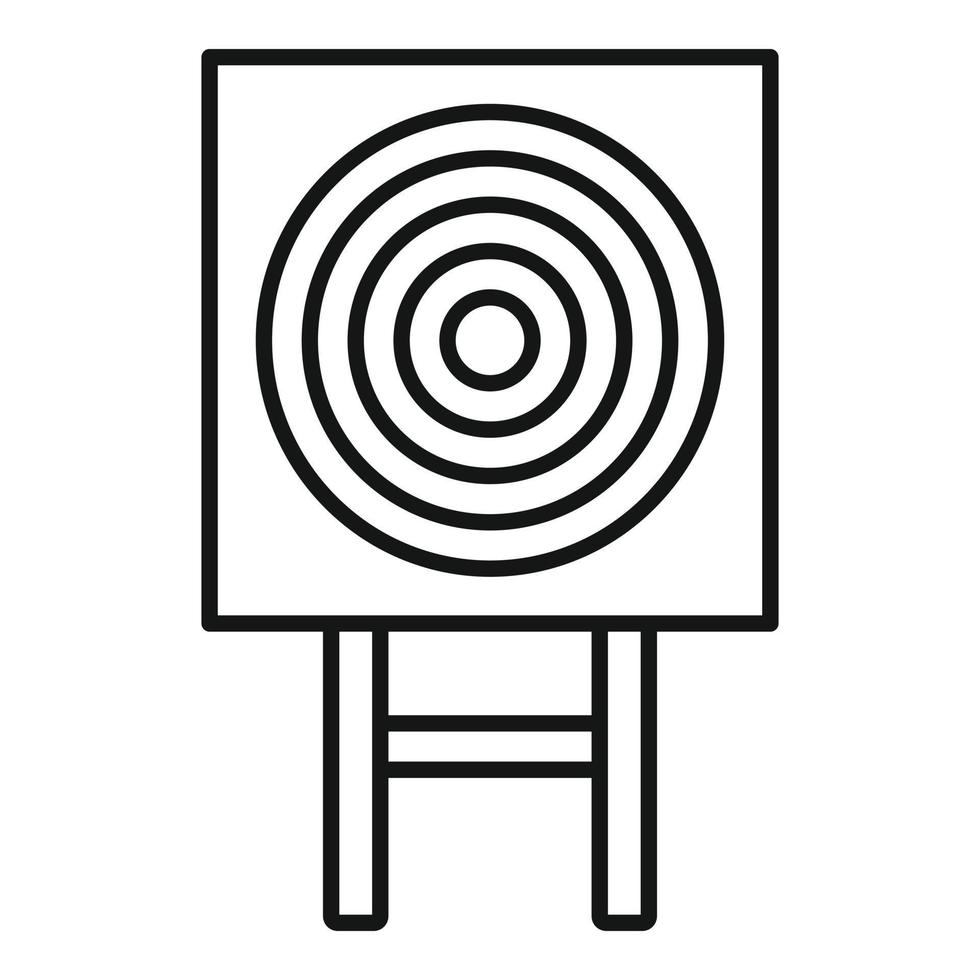 Paper arch target icon, outline style vector