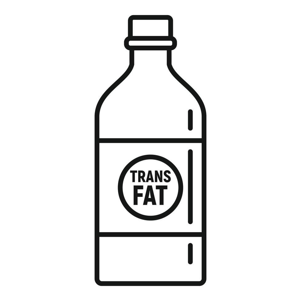 Fat bottle milk icon, outline style vector