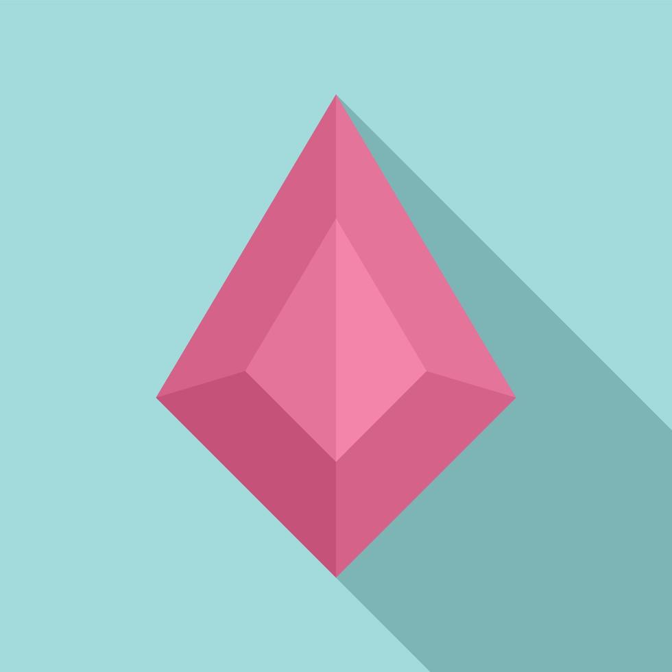 Princess jewel icon, flat style vector