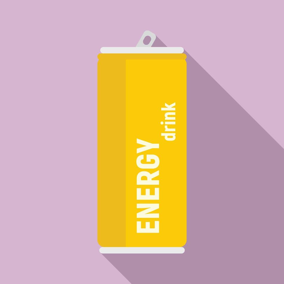 Tonic energy drink icon, flat style vector