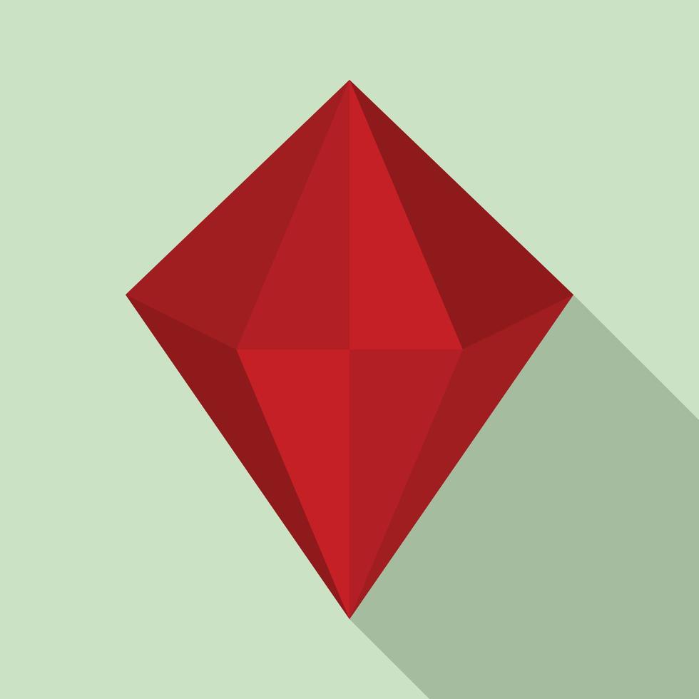 Love jewel icon, flat style vector