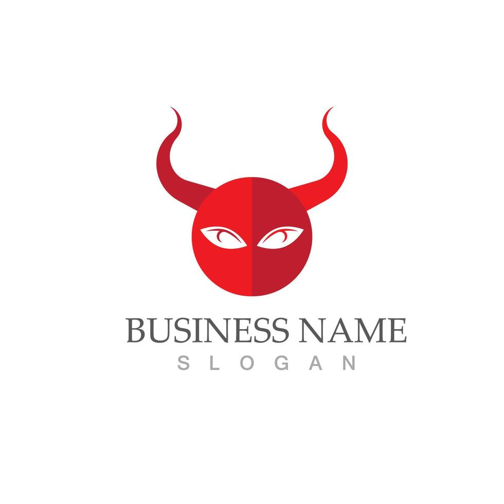 Devil horn vector icon template