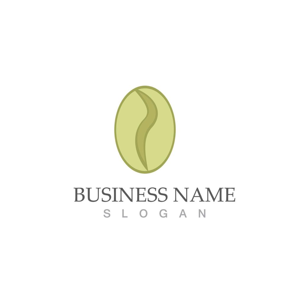 Coffee bean icon vector