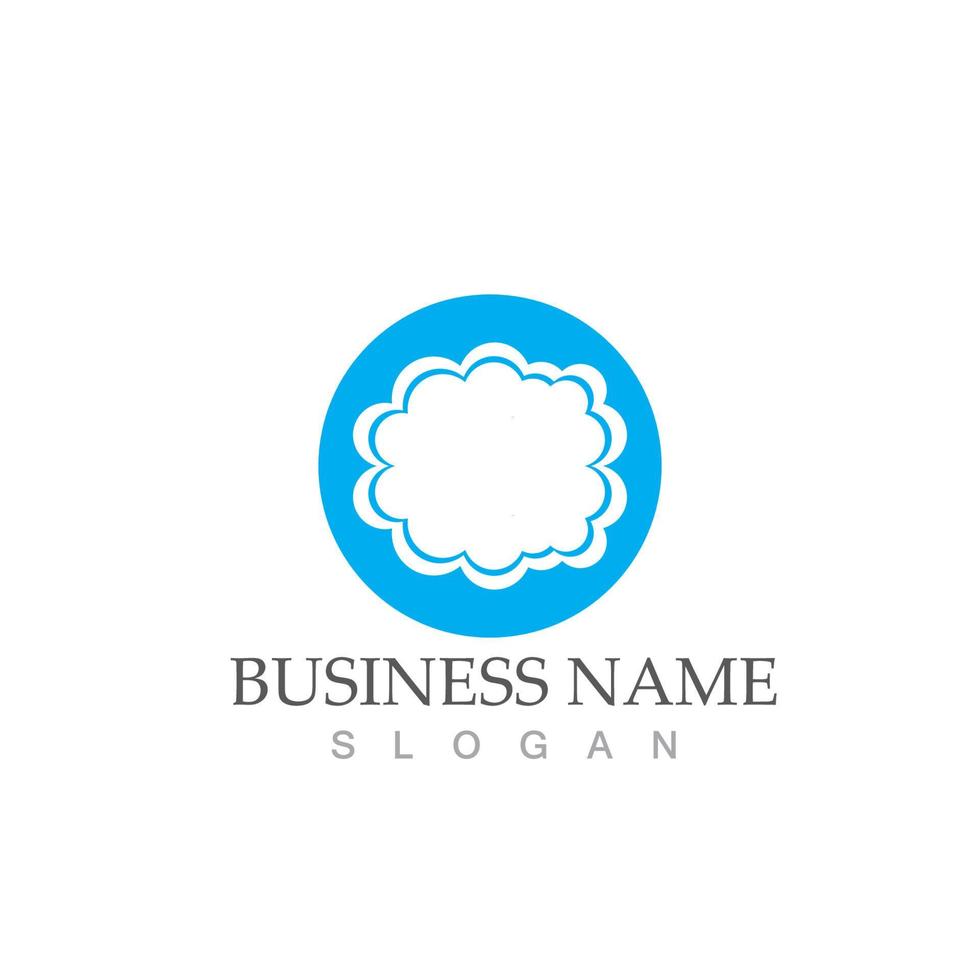 Cloud template icon vector