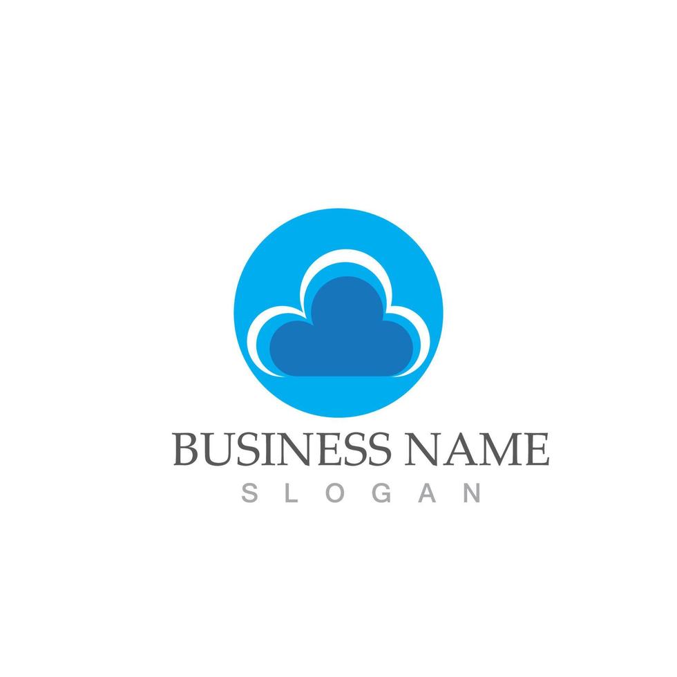 Cloud template icon vector