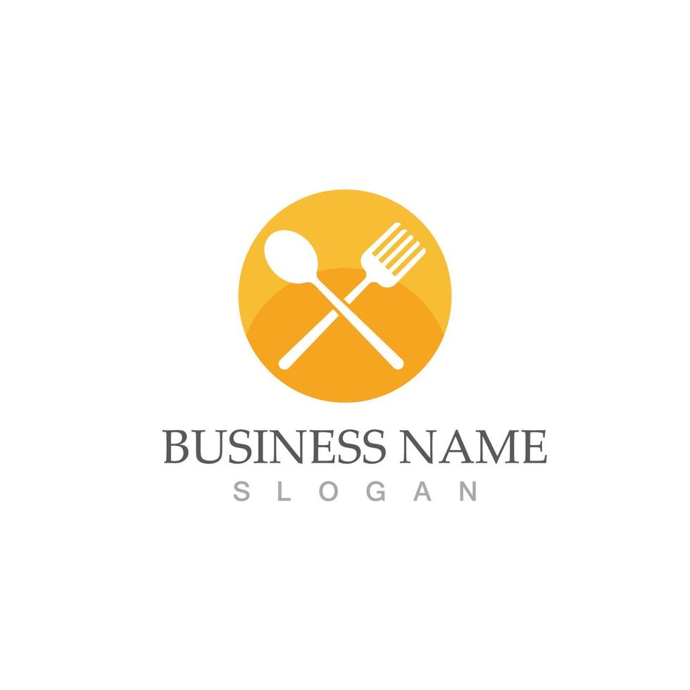 Spoon and fork logo and symbol vector image