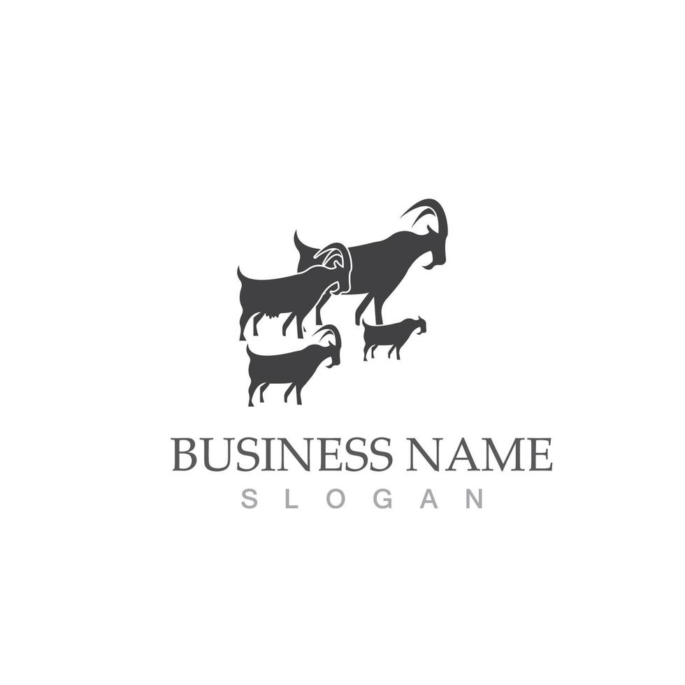 Goat logo template vector icon