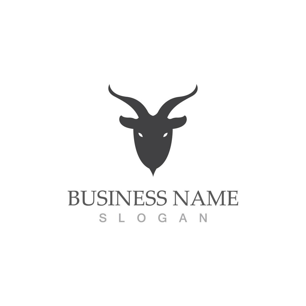 Goat logo template vector icon