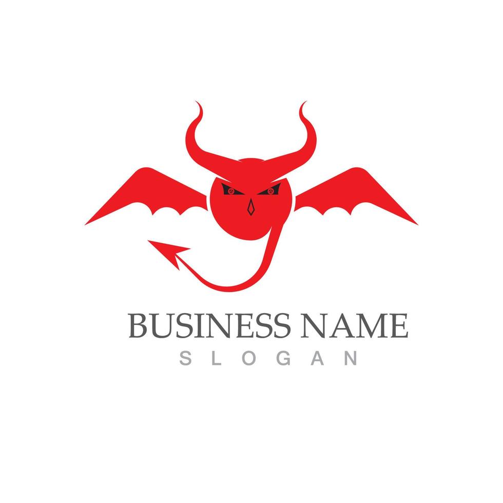 Devil horn vector icon template