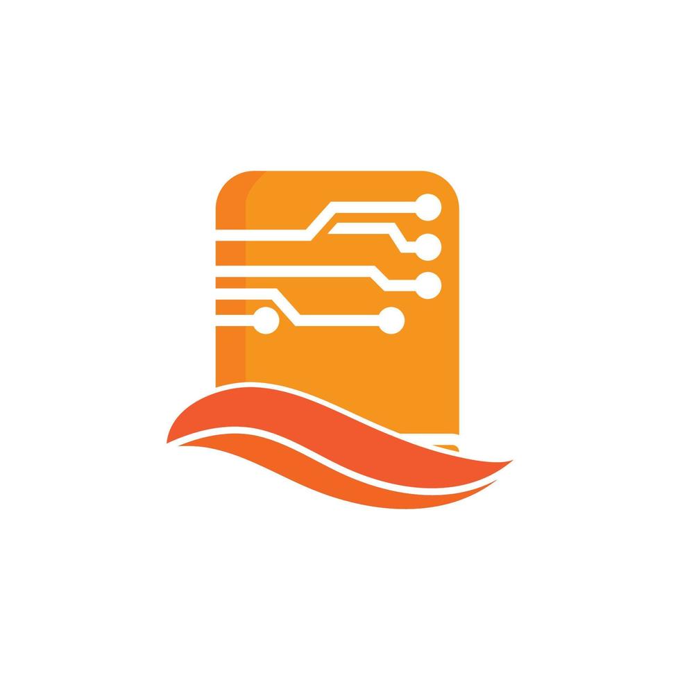 Digital book logo icon technology vector