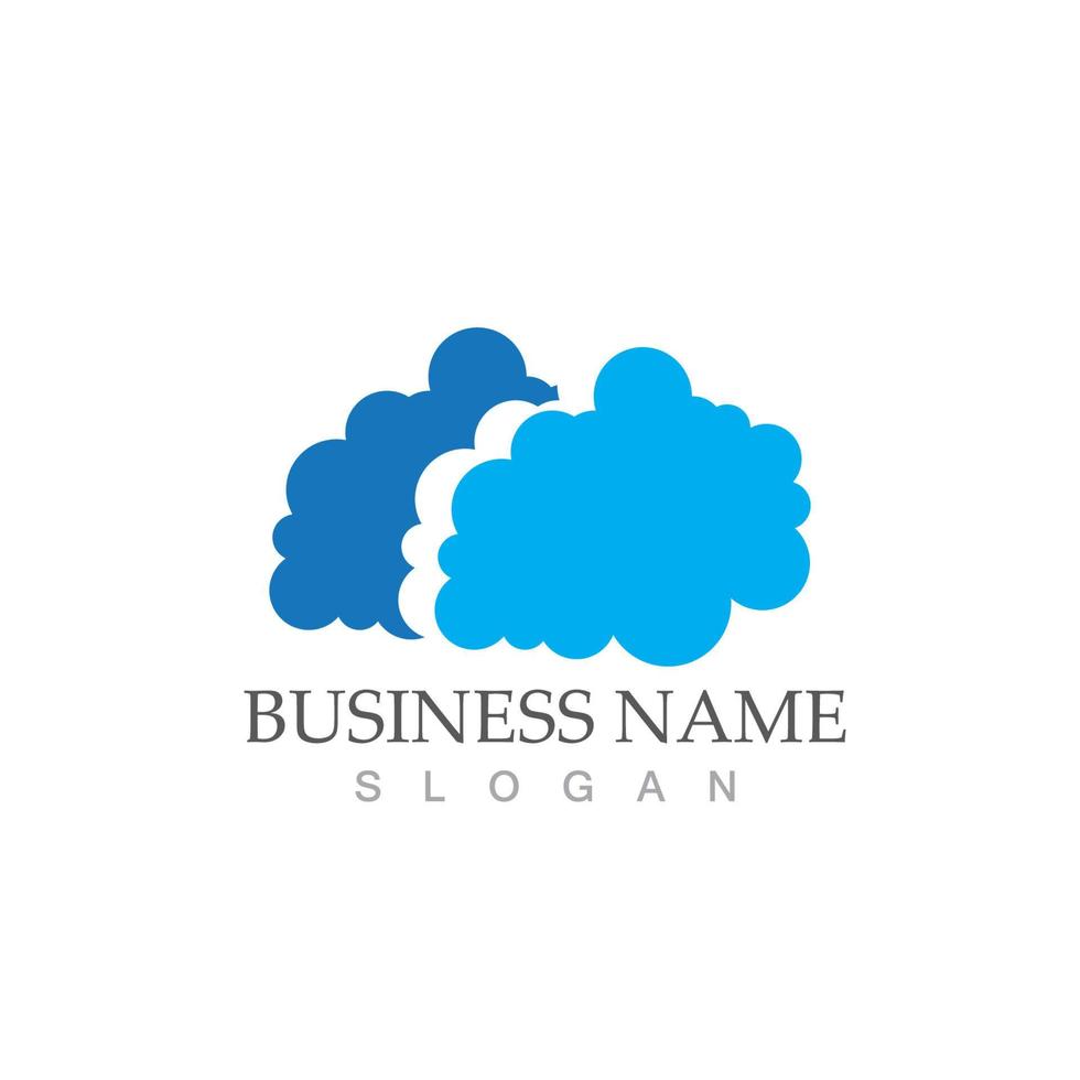 Cloud template icon vector