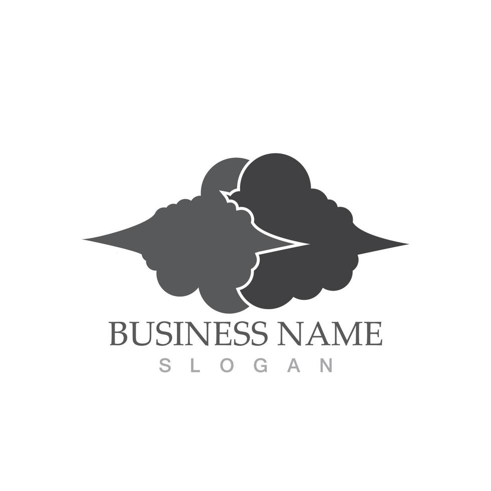Cloud template icon vector