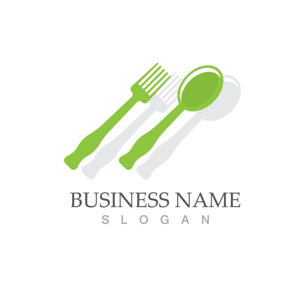 Fork and spoon icon vector template