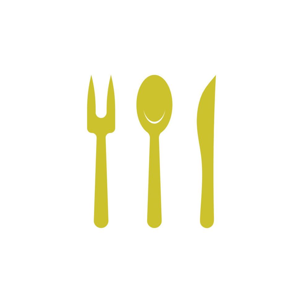 Spoon and fork icon symbol vector