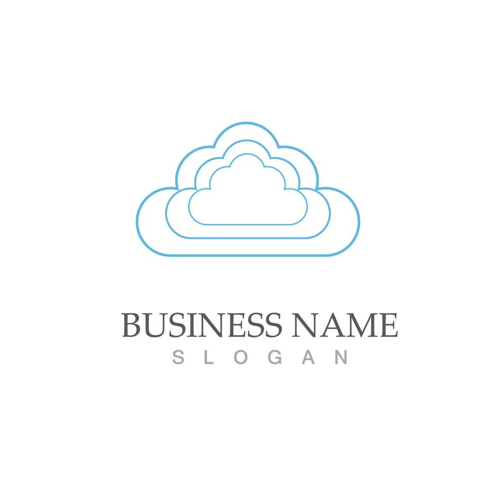 Cloud template vector weather