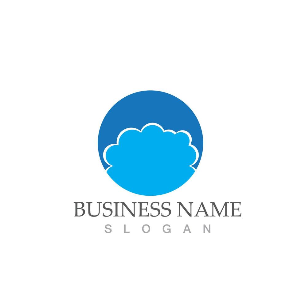 Cloud template icon vector