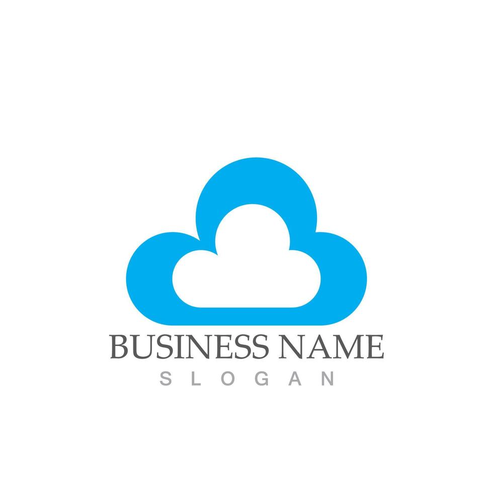 Cloud template icon vector