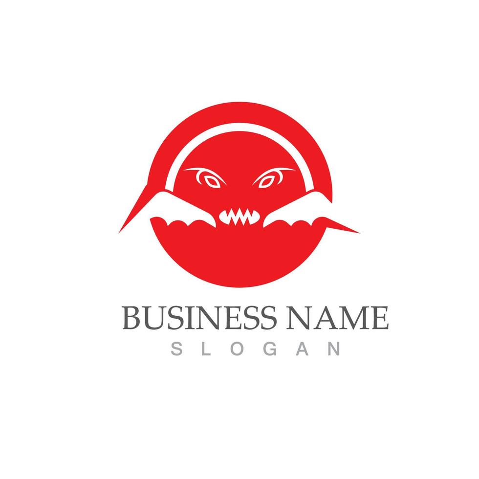 Devil horn vector icon template