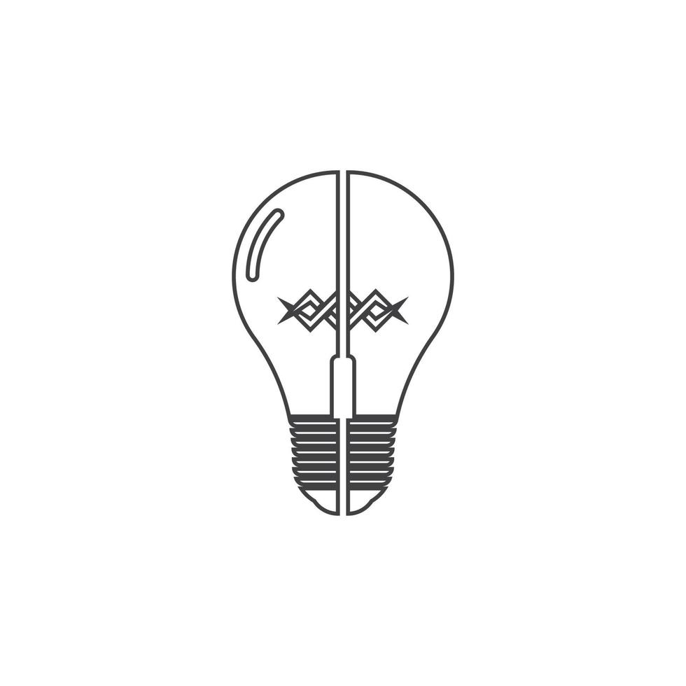 Light bulb symbol icon illustration vector