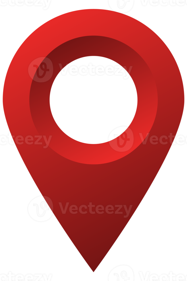 röd Karta stift ikon png