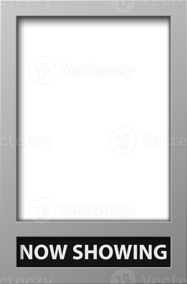 Movie poster frame template with now showing 14585760 PNG