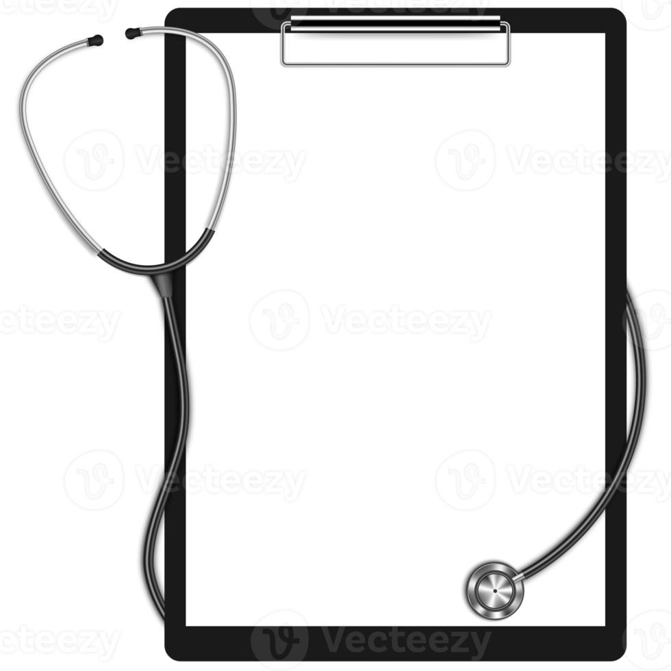 Clipboard and stethoscope png