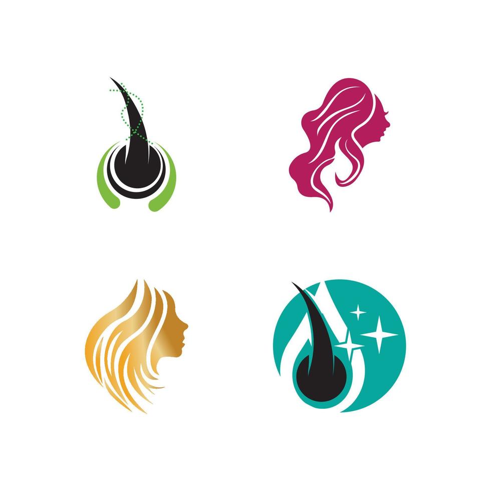 Style hair woman icon logo vector