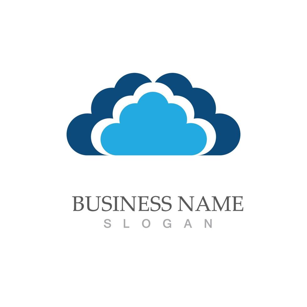 Cloud template vector weather