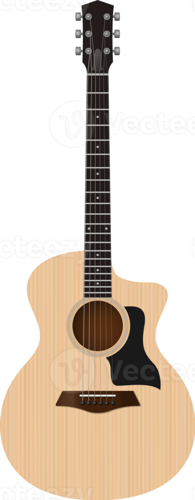 Realistic acoustic guitar png