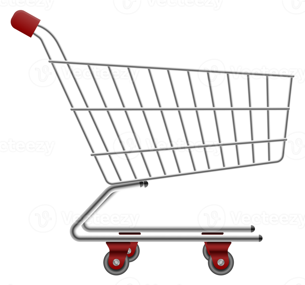 Red shopping cart png