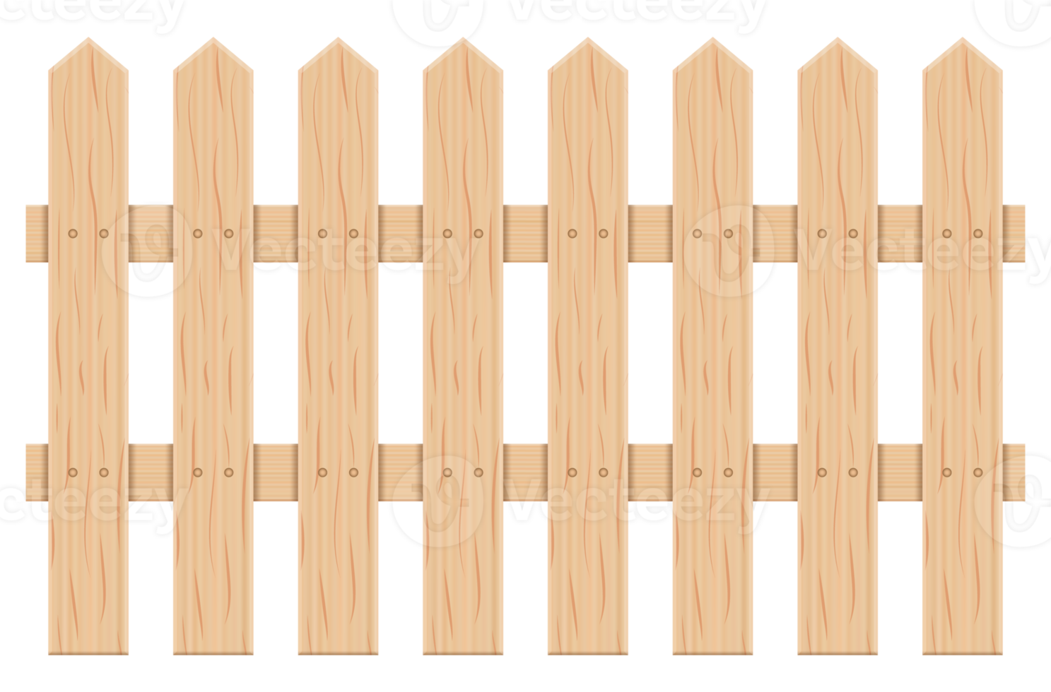 Wooden garden fence png