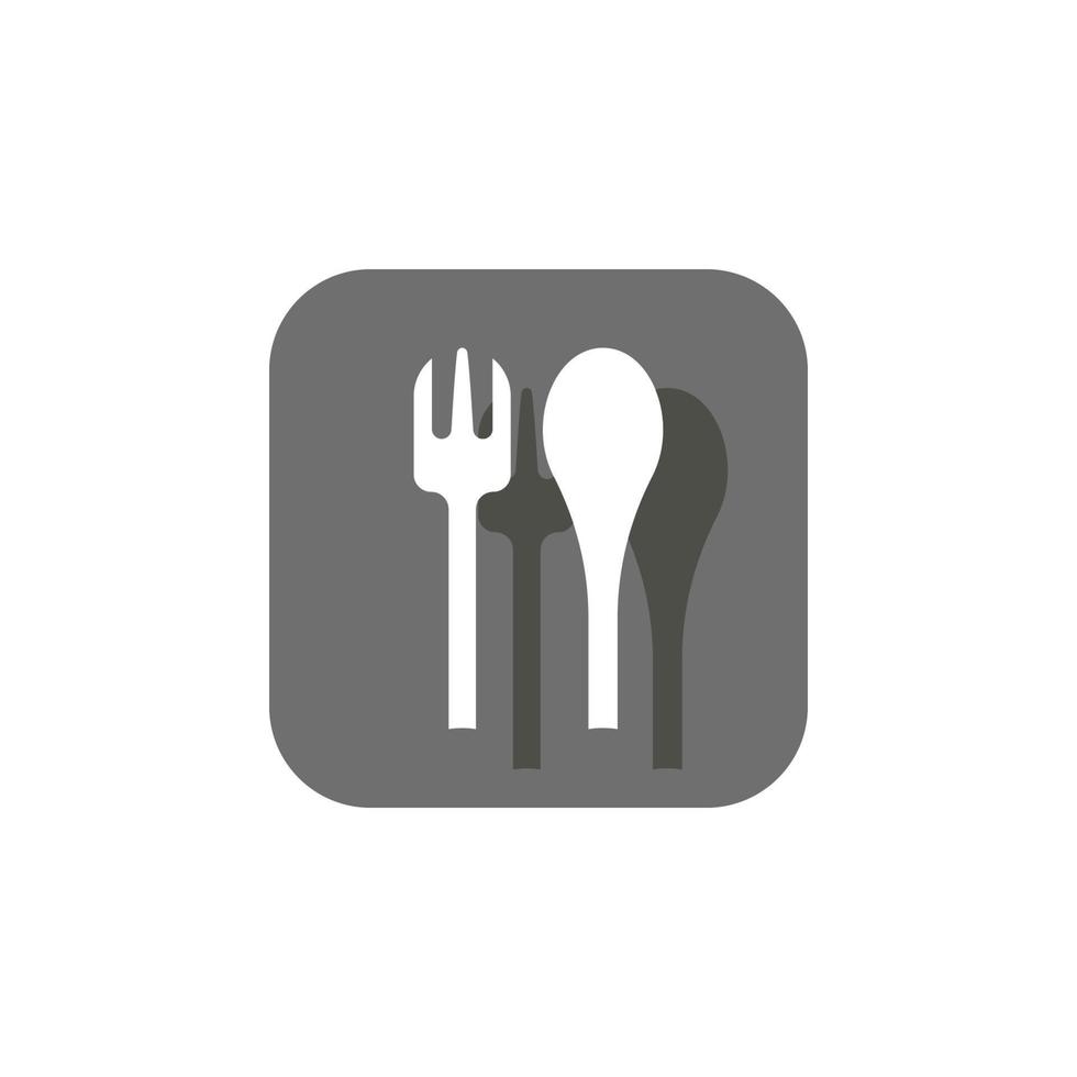 Spoon and fork icon symbol vector