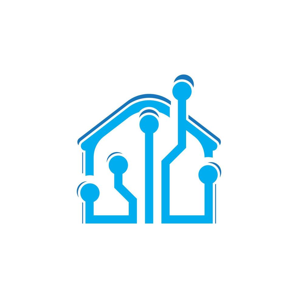 Home tech logo vector illustration